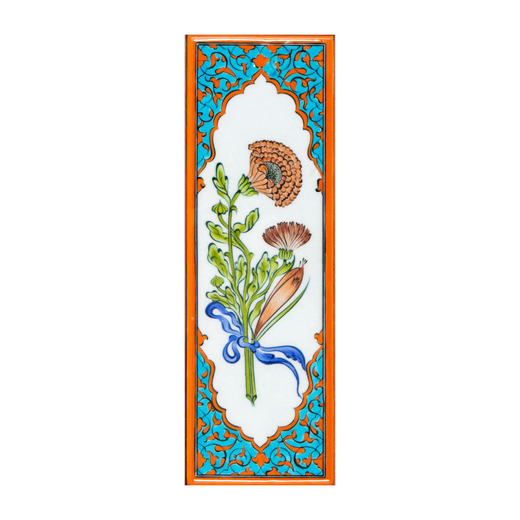 Ali Üsküdar Carnation Design İznik Tile Panel