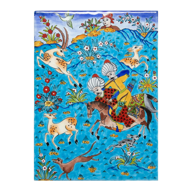 Hunting Scene Iznik Tile Panel - 1