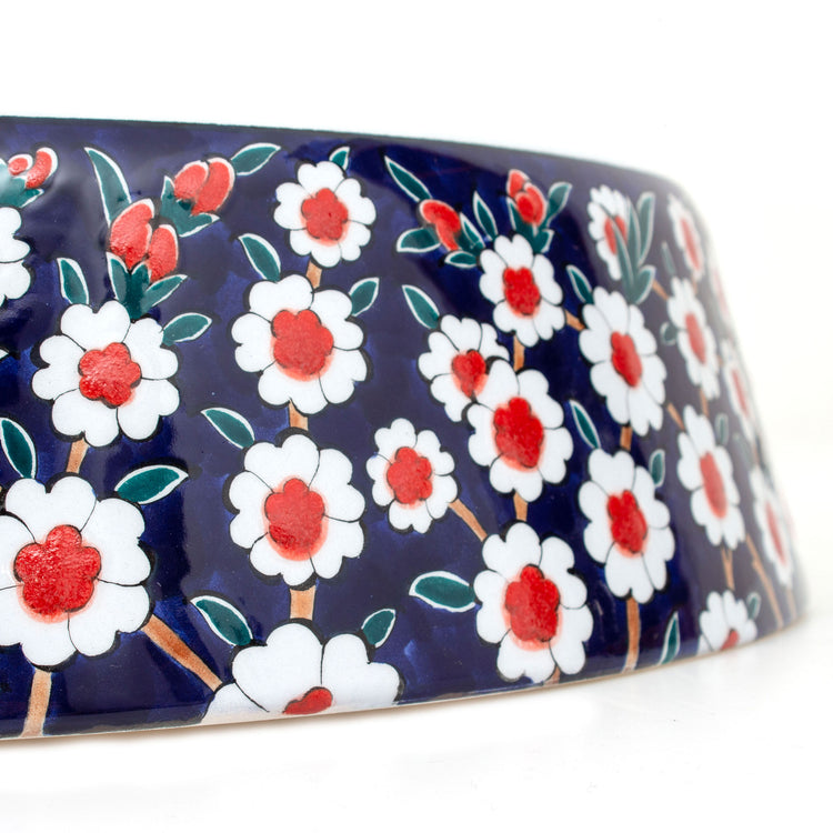 Iznik Tile Sink with Bahar Branch Pattern