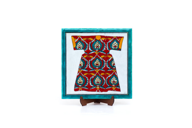 Kaftan Desenli İznik Çini Karo