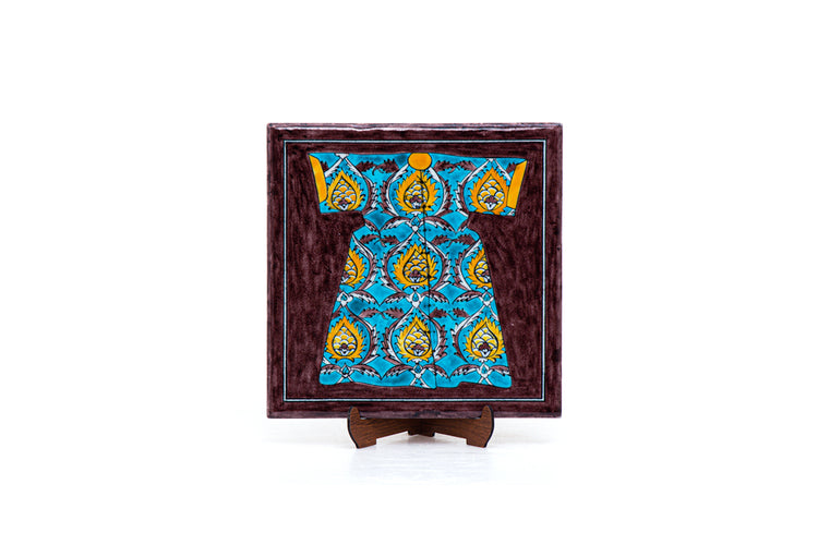Kaftan Desenli İznik Çini Karo