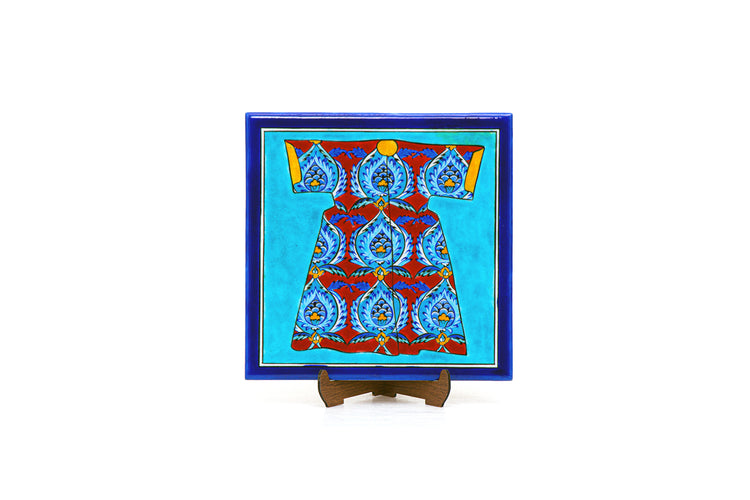 Kaftan Desenli İznik Çini Karo