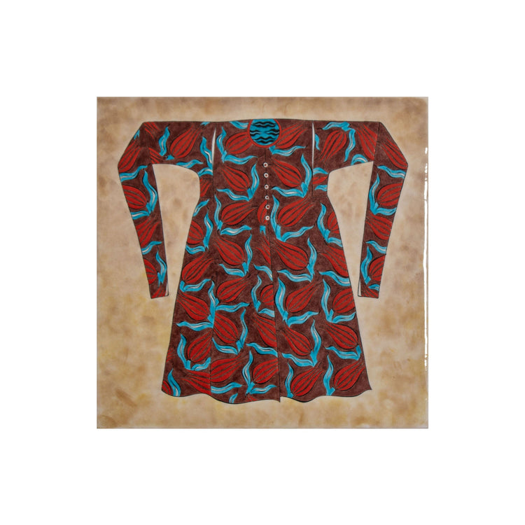 Patterned Kaftan Single Piece Iznik Tile