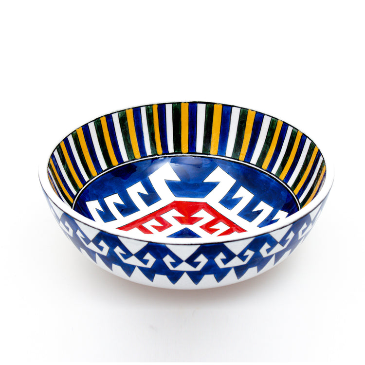 Kilim Motifli İznik Çinisi Kase