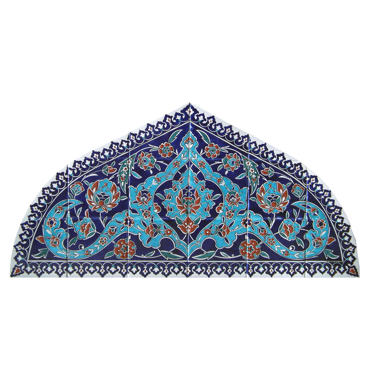 Hatayi Pattern Forehead Iznik Tile Panel