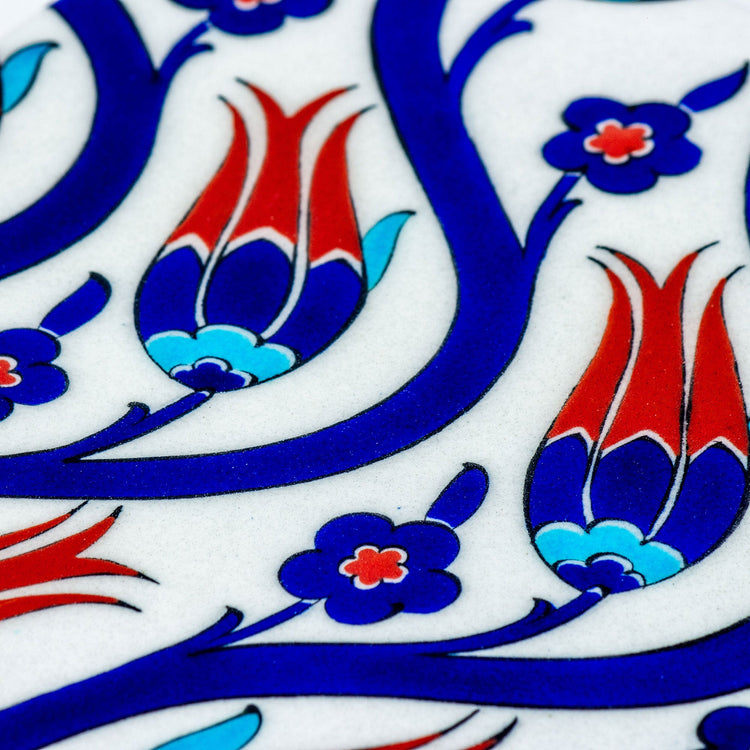 Rüstem Pasha Mosque Tulip Pattern İznik Tile Replica No:5