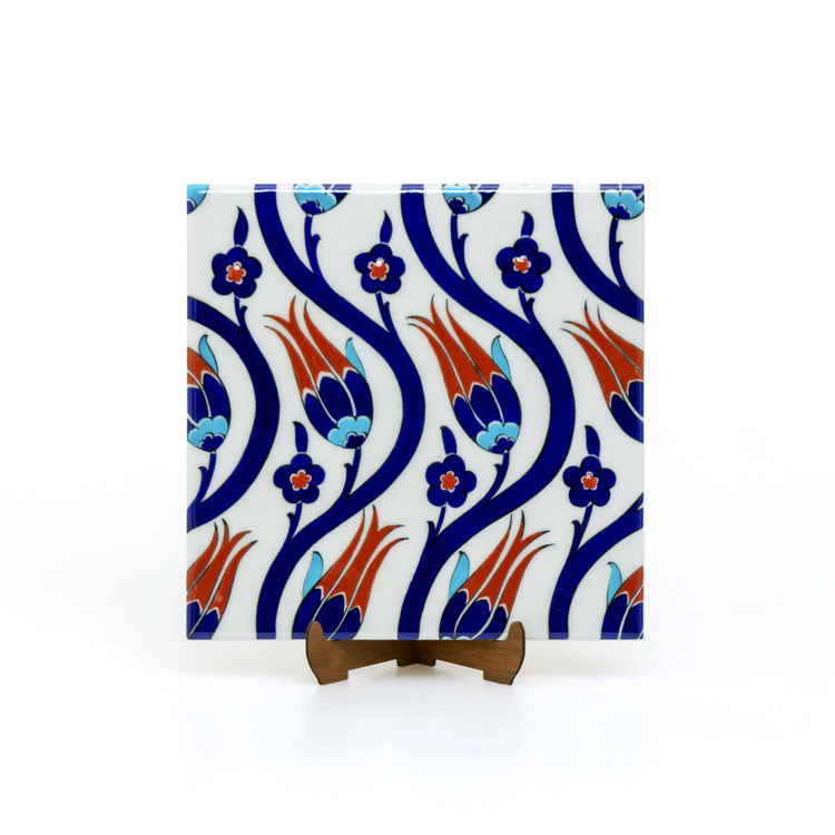 Rüstem Pasha Mosque Tulip Pattern İznik Tile Replica No:5
