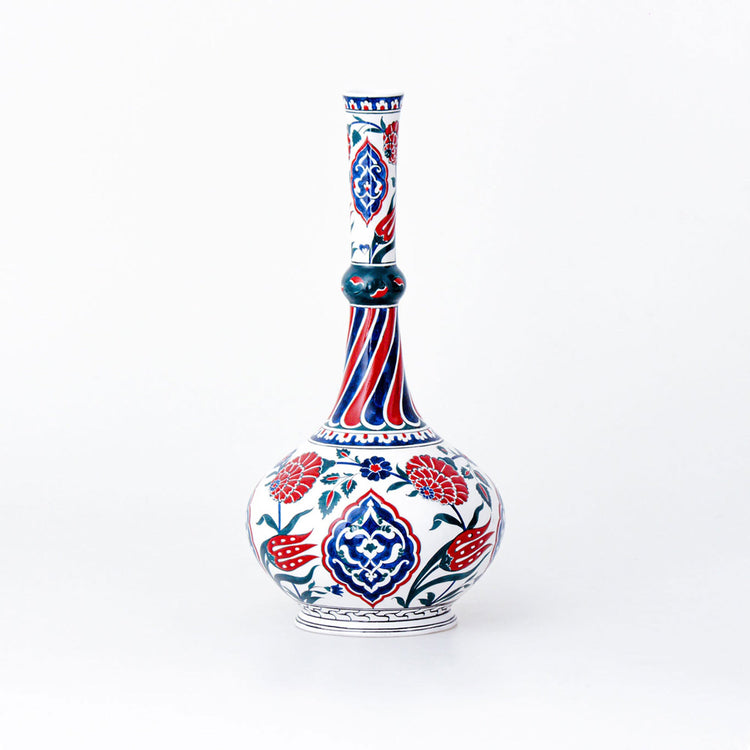 British Museum Tulip and Carnation Iznik Tile Vase Replica