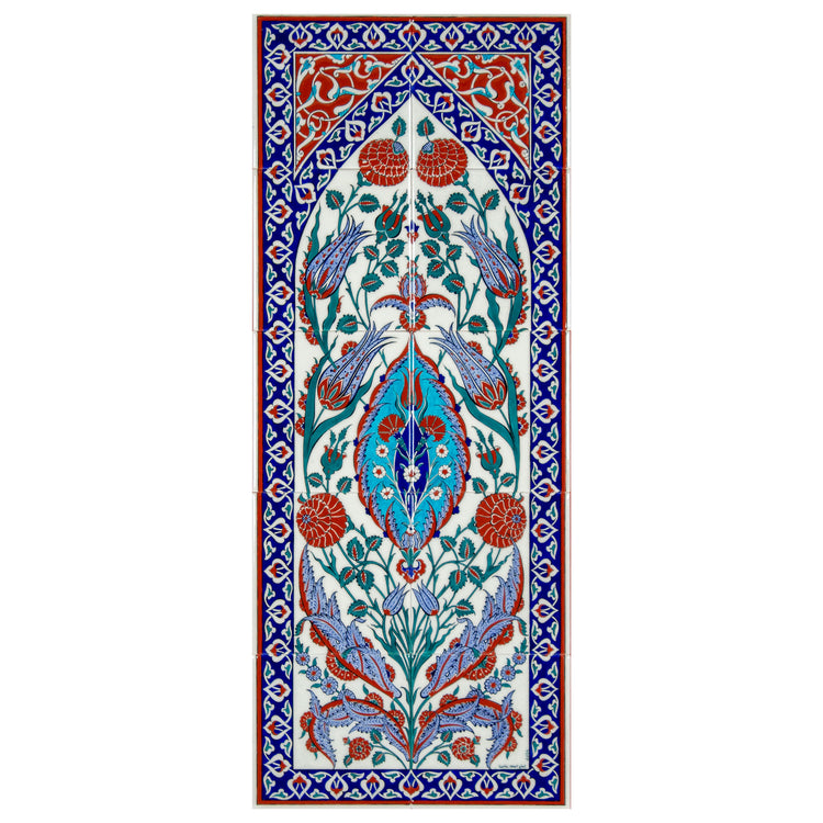 Iznik Tile Panel with Sun Motif