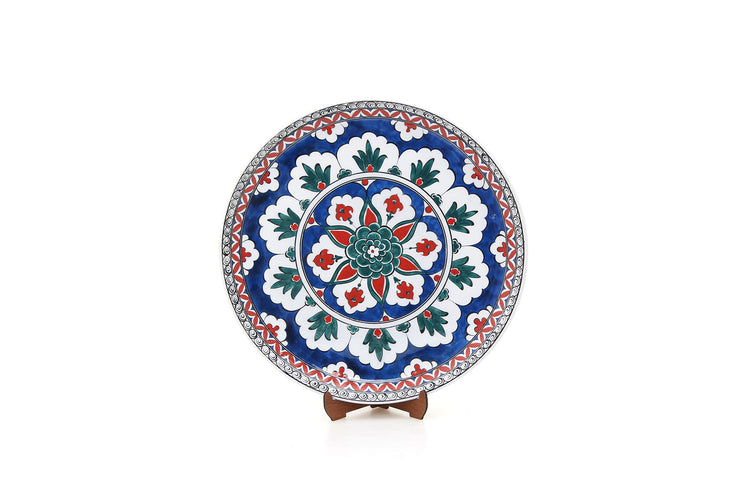 Lotus Flower Iznik Tile Plate