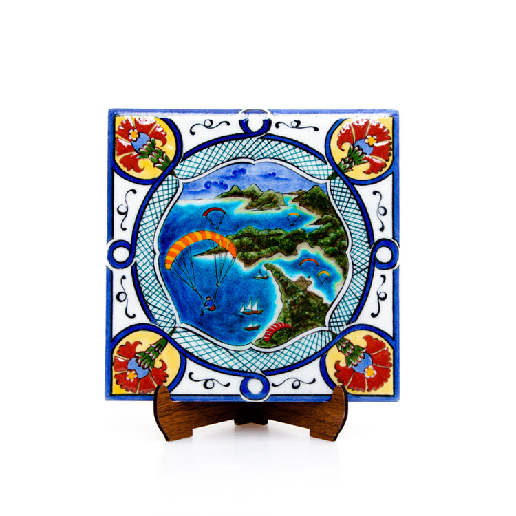 Ölüdeniz Patterned İznik Tile