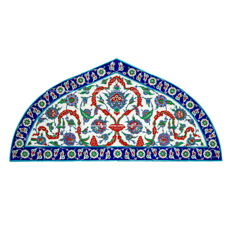 Louvre Museum Alınlık İznik Tile Panel Bowl Pasha Reproduction