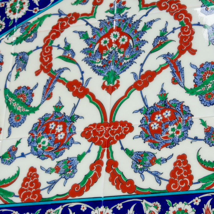 Louvre Museum Alınlık İznik Tile Panel Bowl Pasha Reproduction