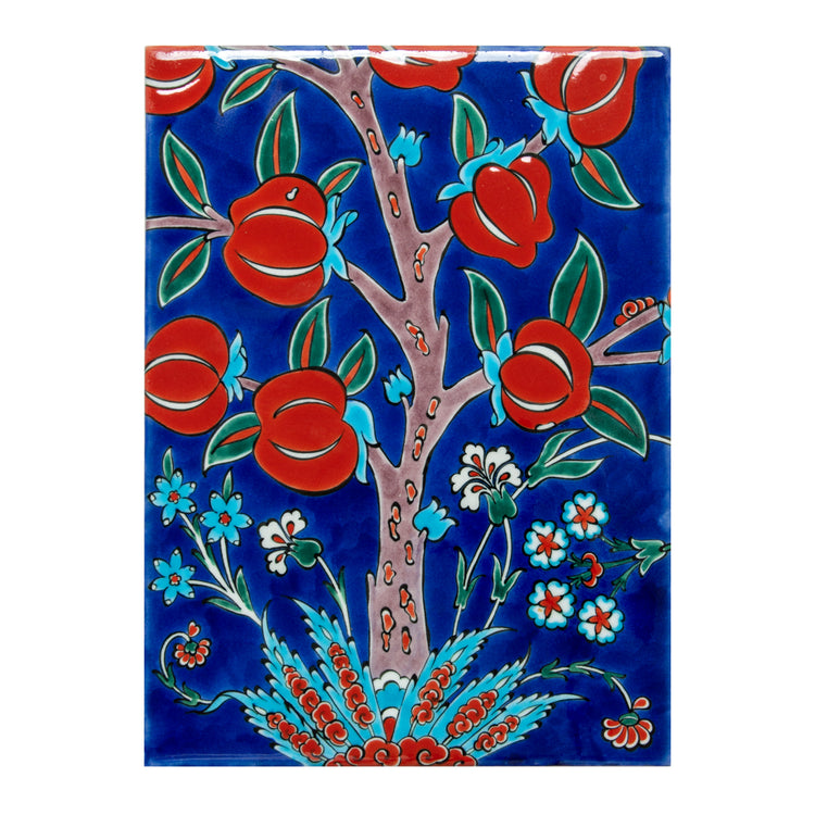 Trabzon Persimmon Patterned Iznik Tile Panel