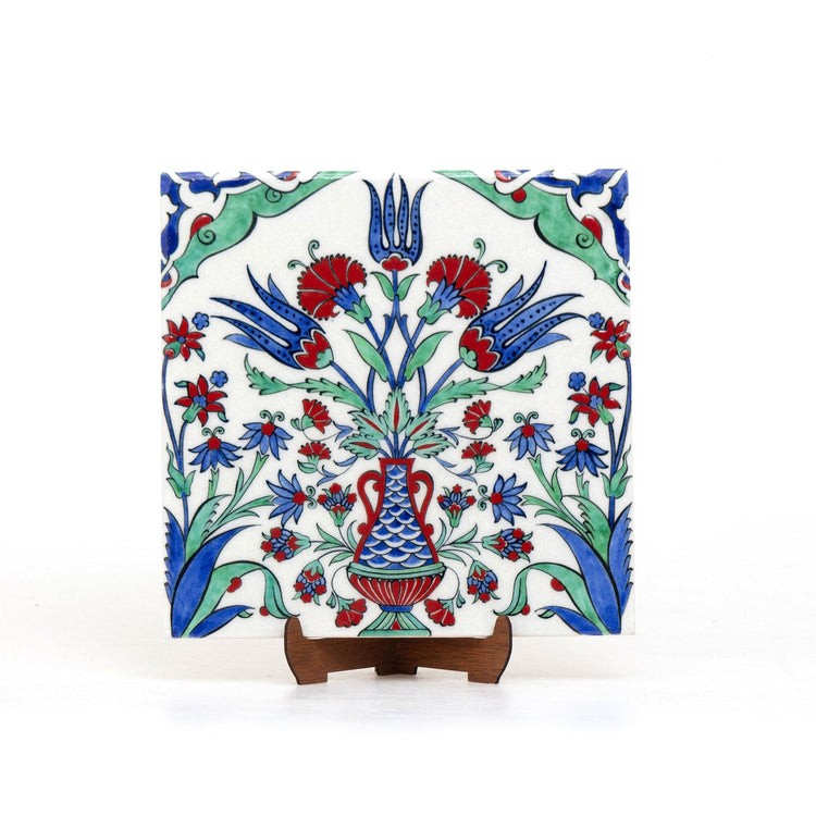 Three Tulip Patterned Iznik Tile