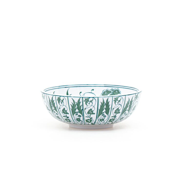 Green Lotus Motif İznik Tile Bowl