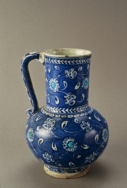 Louvre Müzesi Babanakkaş Desenli İznik Çini Sürahi Replikası