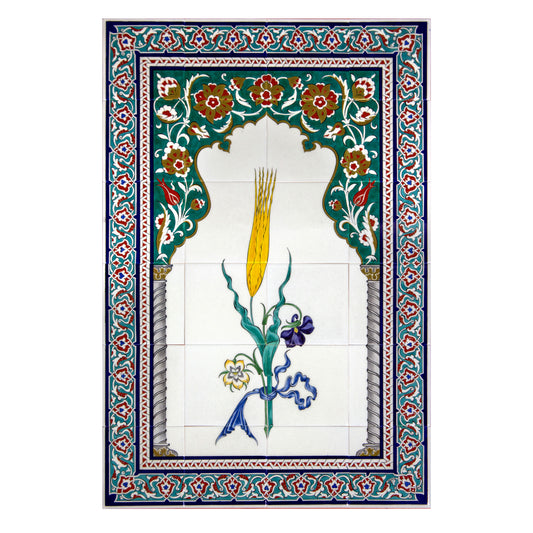 Ali Üsküdar Tulip Design Iznik Tile Panel