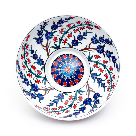 Iznik Tile Bowl with Bahar Branch Motif