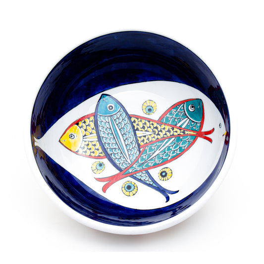Fish Motif İznik Tile Bowl