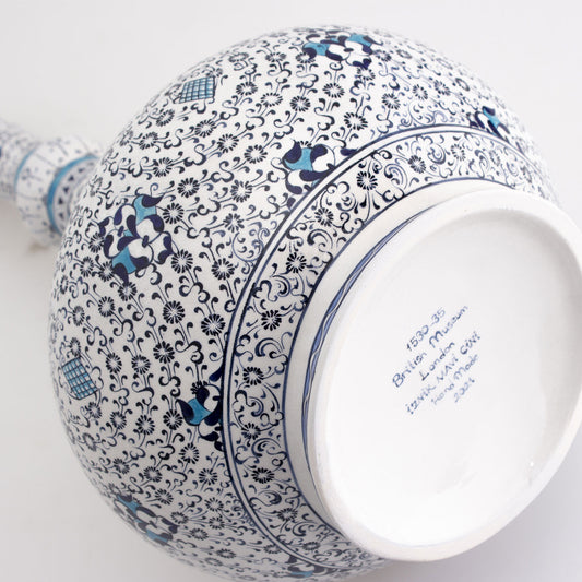 British Museum Halic Designed Iznik Tile Vase Replica