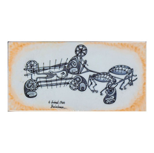 Funeral İznik Tile Panel, Painter İbrahim Balaban