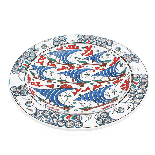 Christie's Collection Iznik Ceramic Sailing Plate