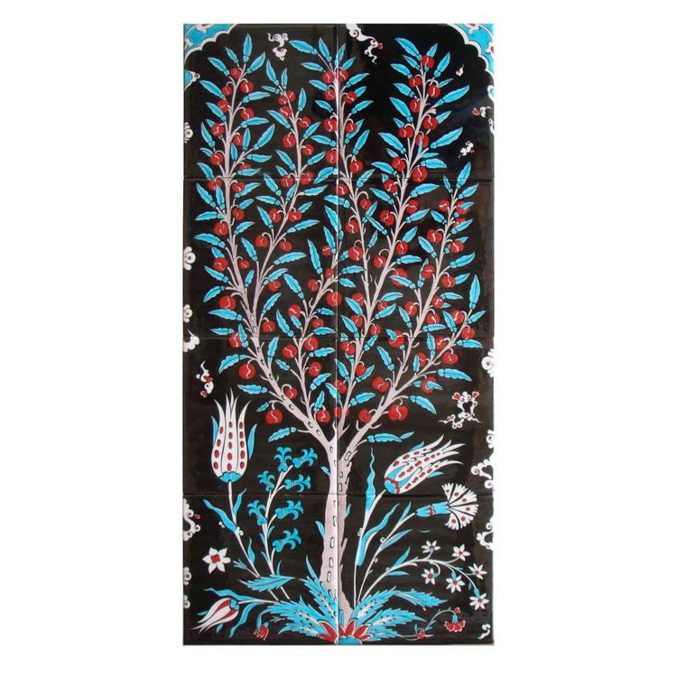 Elm Tree Patterned Iznik Tile Panel