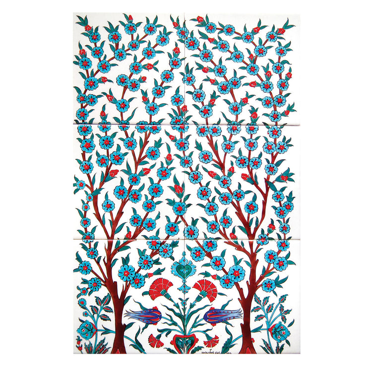 Tree of Life Iznik Tile Panel - 3