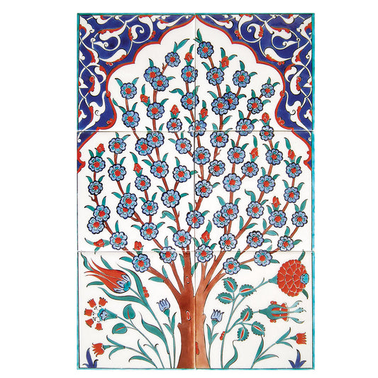 Tree of Life Iznik Tile Panel - 2
