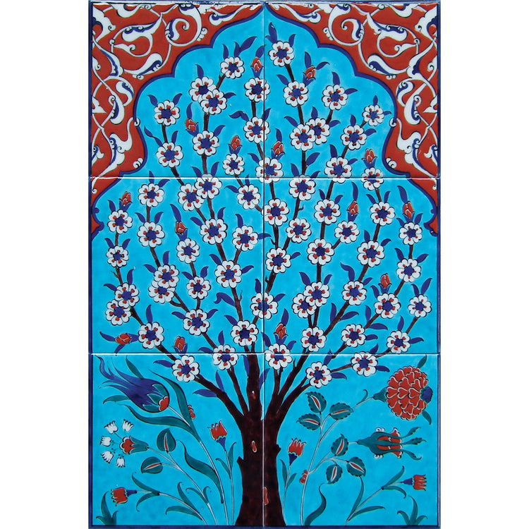 Tree of Life Iznik Tile Panel - 2