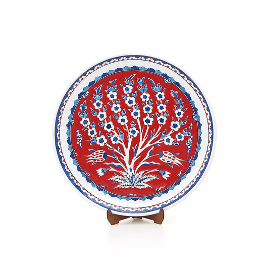 Gulbenkian Museum Iznik Tile Plate Replica Tree of Life Pattern