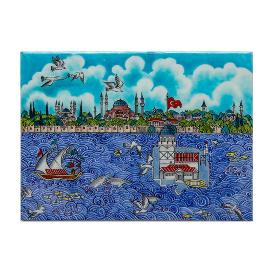 İstanbul Minyatür İznik Çini Pano - 1