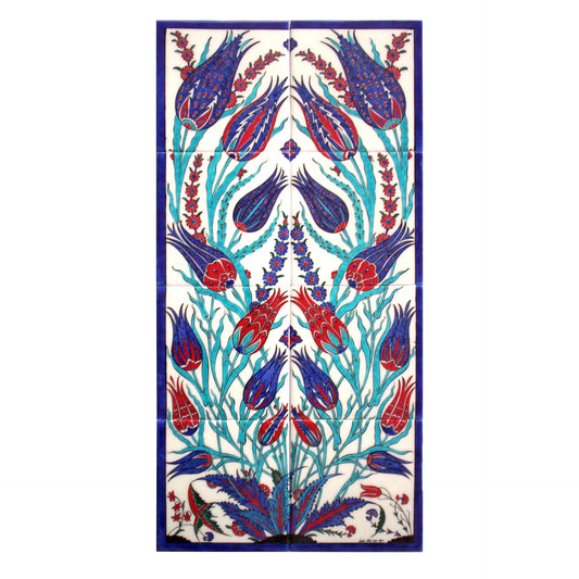 Tulip Patterned Iznik Tile Panel