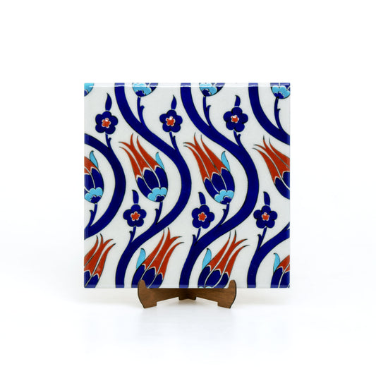Rüstem Pasha Mosque Tulip Pattern İznik Tile Replica No:5