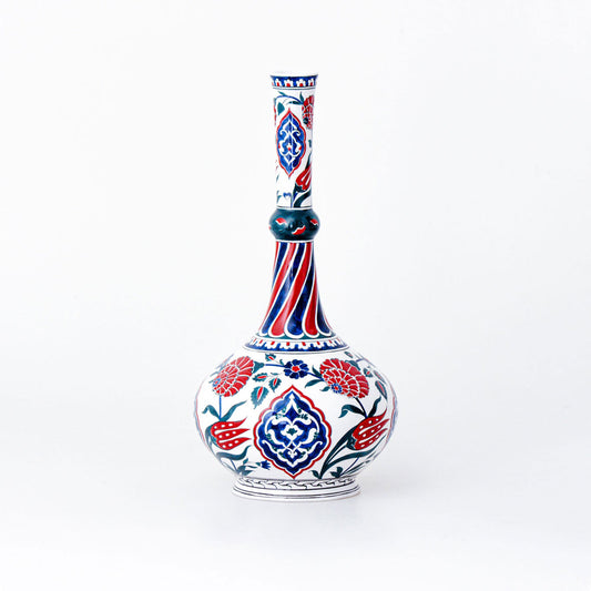 British Museum Tulip and Carnation Iznik Tile Vase Replica