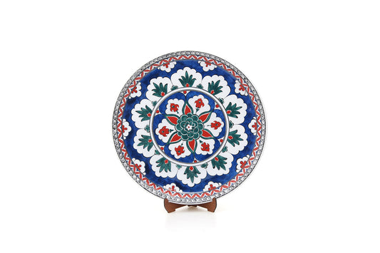 Lotus Çiçekleri İznik Çinisi Tabak
