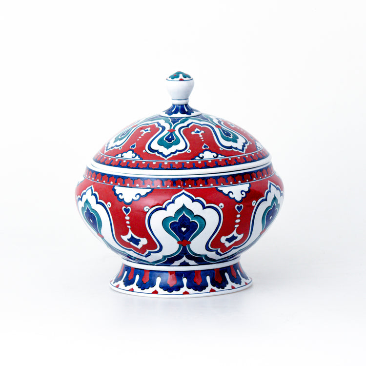 Louvre Museum Rumi Patterned Iznik Tile Covered Bowl