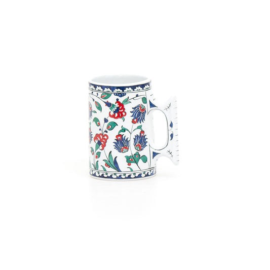 Victoria and Albert Museum Naturalist Pattern Iznik Tile Cup Replica