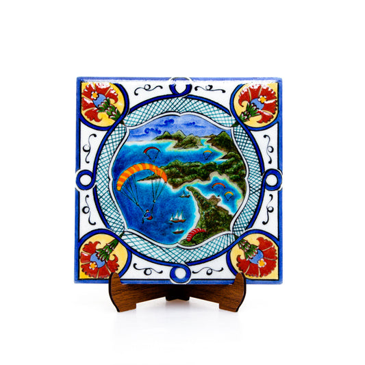 Ölüdeniz Patterned İznik Tile