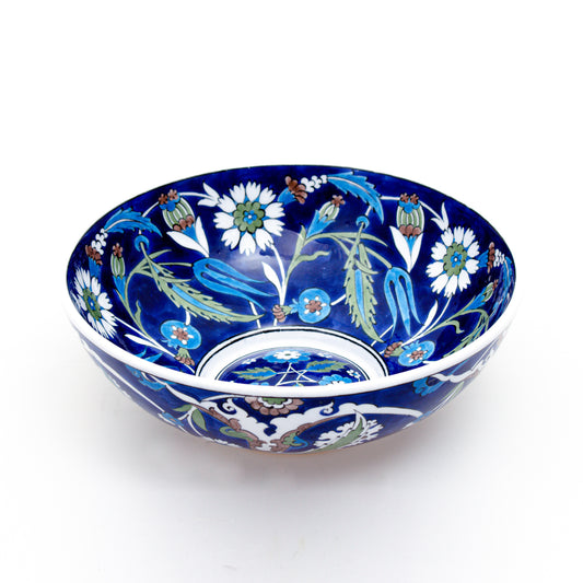 Damascus Patterned Iznik Tile Bowl