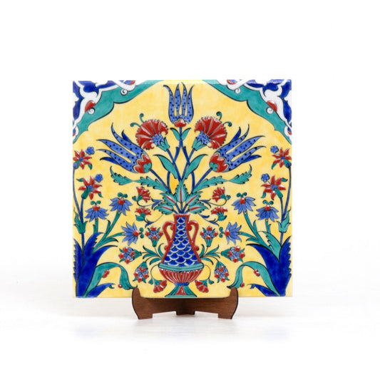 Three Tulip Patterned Iznik Tile